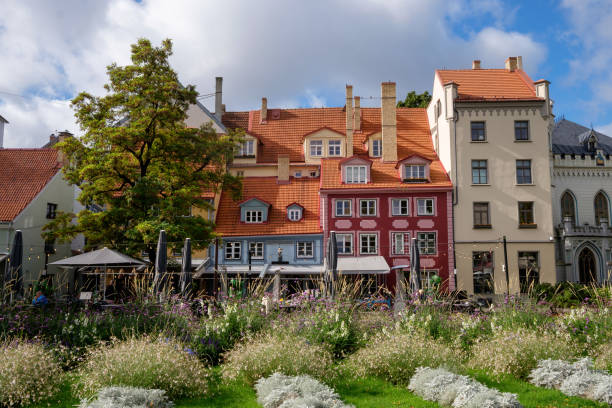 Livu Square in Old Town Riga, Latvia