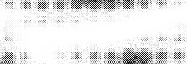 bildbanksillustrationer, clip art samt tecknat material och ikoner med dotted halftone texture background. black and white pop art gradient overlay. weathered pixelated comic backdrop. fading grunge grit noise wallpaper. vector bitmap subtle vanishing surface - halvton