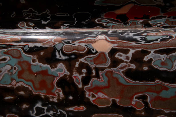 istock Metallic texture background. Rusty metal surface. Steel grunge texture. Corroded iron background. Oxidized metal pattern. Aged color iron texture. Abstract rusty background. Metal surface. 2201825317