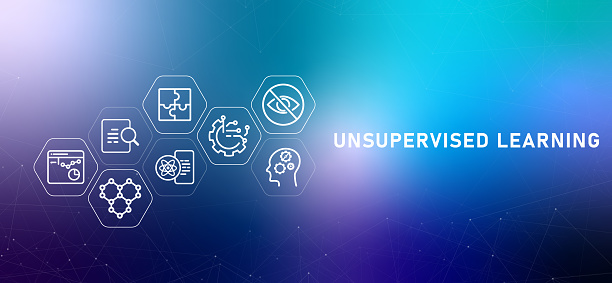 Unsupervised Learning Gradient Header Cognitive Thinking Machine Smart ...