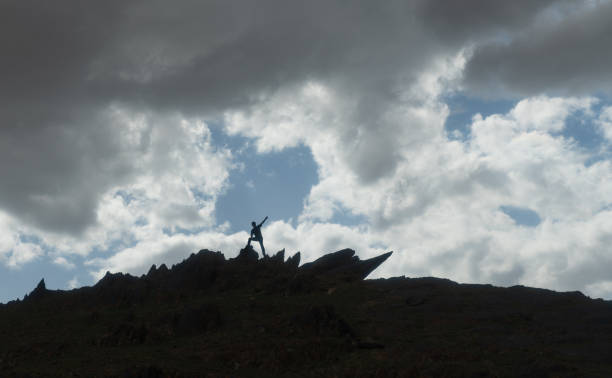 Hikers can experience outdoor nature on the mountaintop.