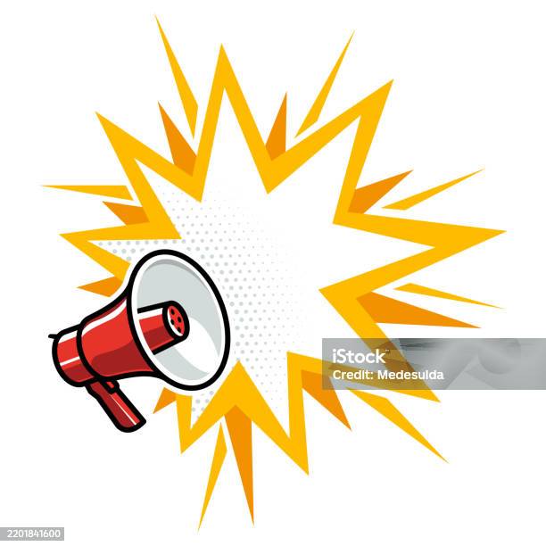 Megophone Sign Megaphone Sign In Vector Stock Illustration - Download Image Now ...