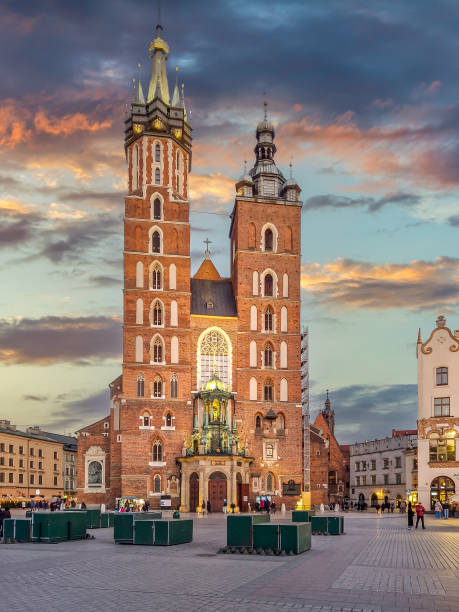istock Evening on the old market square in Krakow, Poland. 2201847889