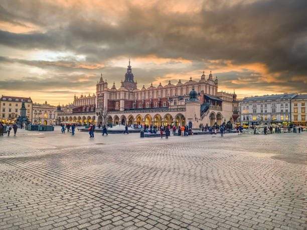istock Evening on the old market square in Krakow, Poland. 2201847900