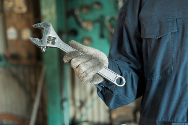 Middle-aged male auto mechanic