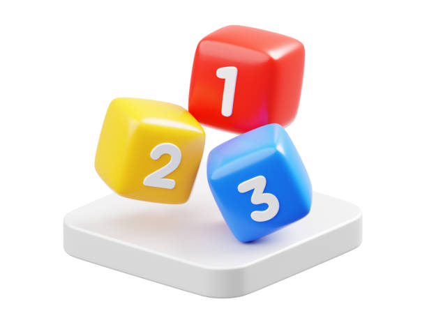 istock 3D 123 Number Blocks Digits Cubes for Education Learning Toy Isolated on White Background. 2201850123