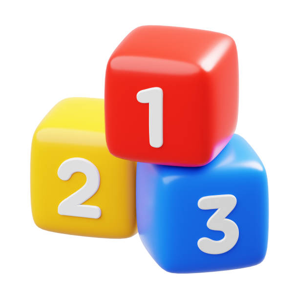 istock 3D 123 Number Blocks Digits Cubes for Education Learning Toy Isolated on White Background. 2201850140