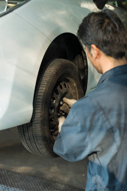 Middle-aged male auto mechanic