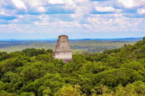 istock Ancient Maya Temple Rising Above the Jungle in Tikal, Guatemala 2201851365