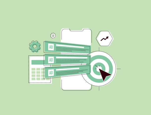 PPC analysis with automation and hyper-personalization improves niche audience targeting. Enhanced CPC, Target CPA and hyper-segmentation optimize ad performance for better conversions and ROI PPC analysis with automation and hyper-personalization improves niche audience targeting. Enhanced CPC, Target CPA and hyper-segmentation optimize ad performance for better conversions and ROI. search engine advertising stock illustrations