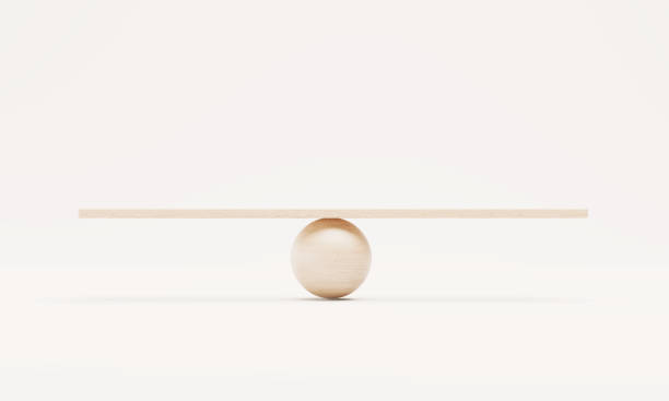 istock Wood Balance Scale Isolated On White Background- Balance Concept 2201853008