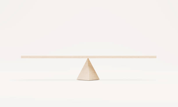 istock Wood Balance Scale Isolated On White Background- Balance Concept 2201853023