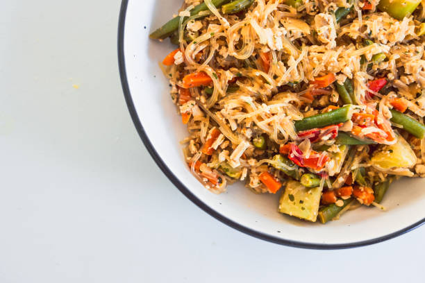 istock plant-based satay vermicelli noodle dish with veggies and tofu 2201853838