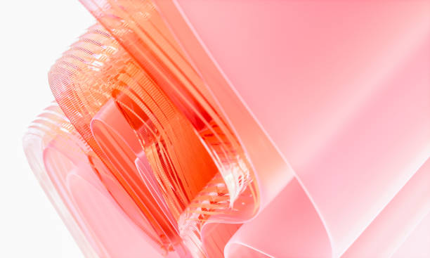 istock 3d rendering of abstract digital layered crystal glass background. digital technology concept. 2201853914