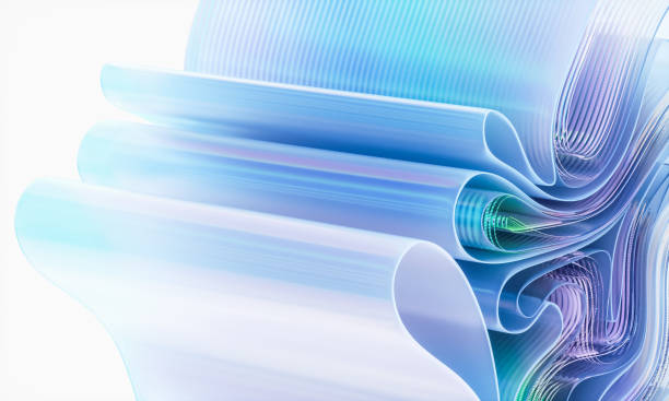 istock 3d rendering of abstract digital layered crystal glass background. digital technology concept. 2201853915