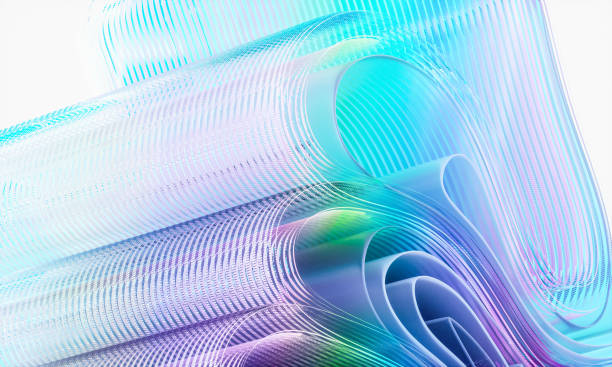 istock 3d rendering of abstract digital layered crystal glass background. digital technology concept. 2201853916