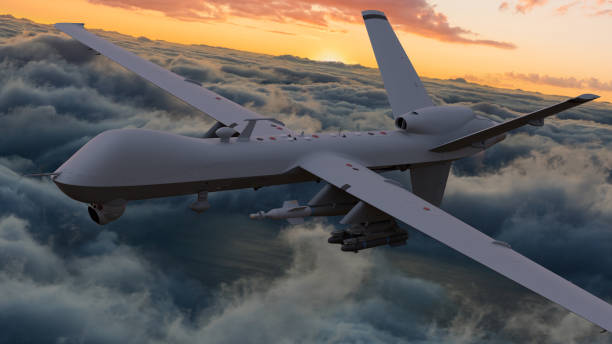 istock Unmanned combat aircraft on mission 2201855445