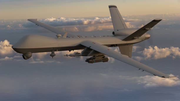 istock Unmanned combat aircraft on mission 2201855465
