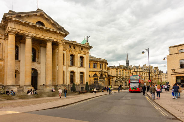 Oxford, UK - 05 May 2024: Medieval architecture in centre of Oxford