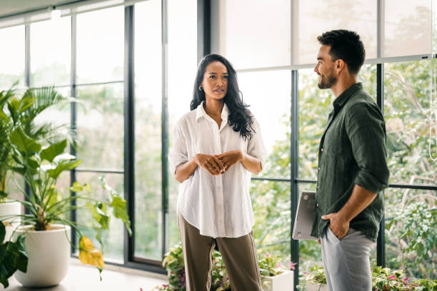 istock Group of young multi-ethnic startup business team collaborating on project in modern office 2201861847