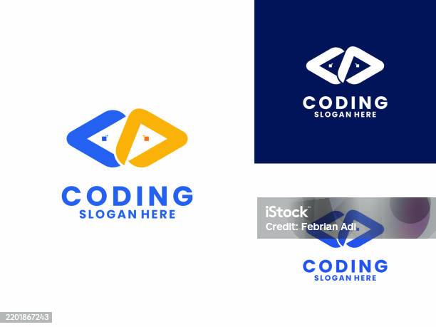 Logo Codidik Vektor Desain Logo Cd Huruf Awal Vektor Desain Logo Pengkodean Template ...