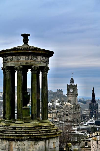 istock Dugald Stewart Monument and Edinburgh cityscape. 2201872632