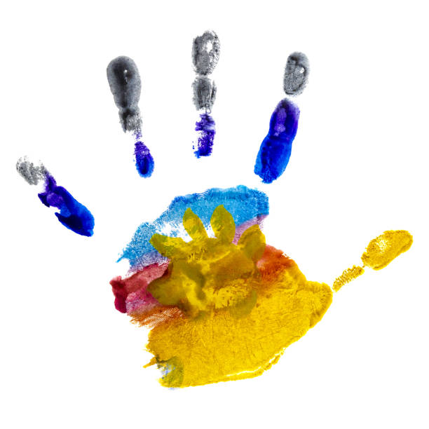 Child's colorful handprint symbolizing creativity, joy, and fun