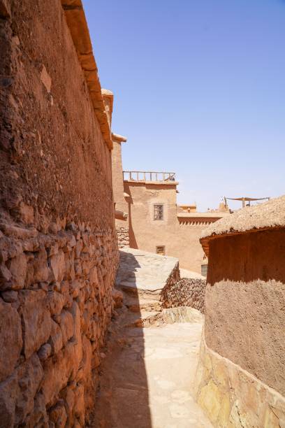 istock Mud-brick alleyway in a desert village 2201875082