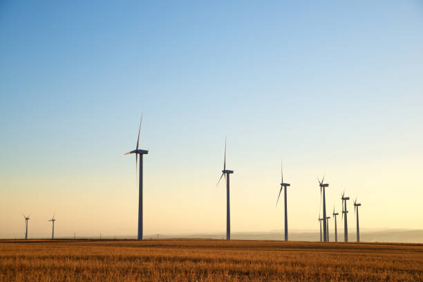 istock Wind turbine generators for renewable electricity production 2201875314