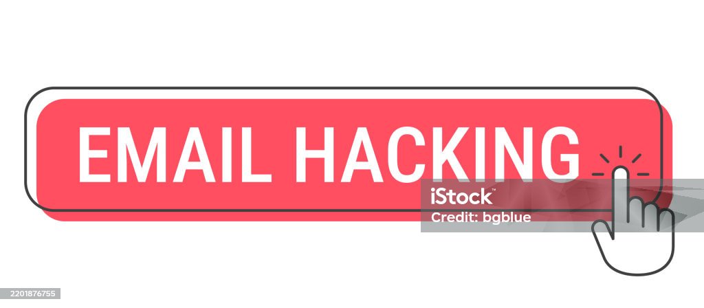 Email Hacking Click Button With Hand Cursor On White Background Stock ...
