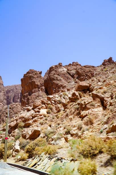 istock Rocky Desert Landscape with Clear Blue Sky 2201879290