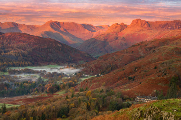 istock The Langdale Pikes & Chapel Stile at sunrise, Lake District, UK. 2201882073