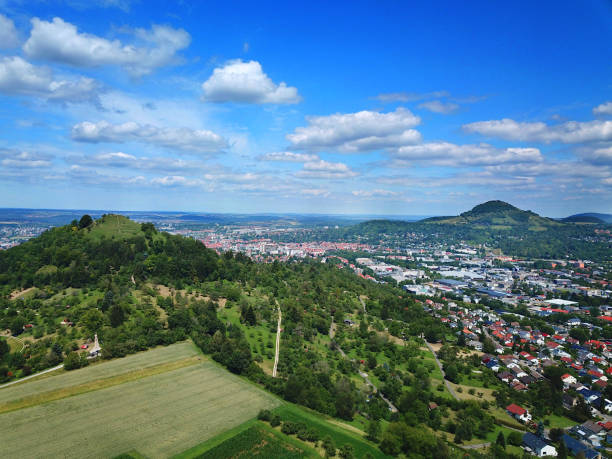 istock Reutlingen, Germany: Aerial view at the Georgenberg 2201885634