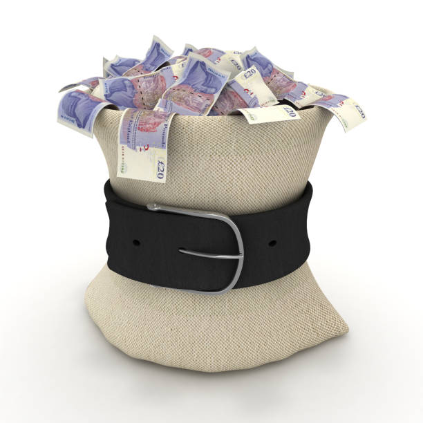 British pound UK money bag finance