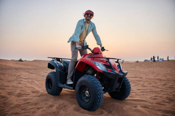 istock Ready for off-road SUV vehicle through sand dunes in the Arabian desert 2201890876