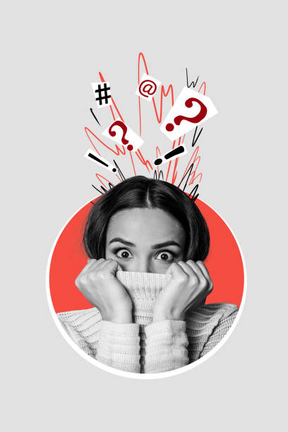 istock Vertical collage image scared woman hide face peek bullying victim suffer mental pressure blame aggression drawing background 2201894170