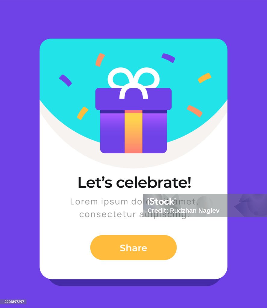 Congratulations User Interface Congratulations Pop Up Banner Pop Up Notification For Receiving Reward ...