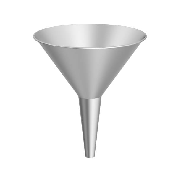 istock Metal funnel isolated on white background. 2201901324