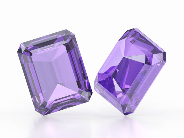 istock Purple Diamond Gemstone with high quality on a white background 2201904602