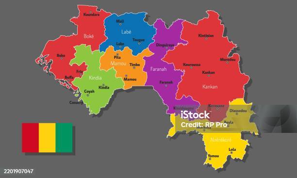 Guinea Background Vector Map Of Guinea Stock Illustration - Download Image Now - Abstract ...