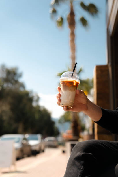 istock Ice coffee in street stock photo 2201909120