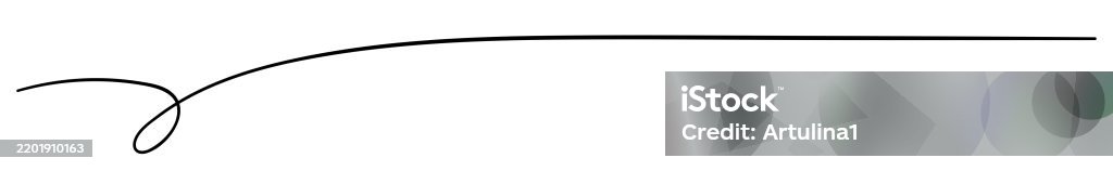 Looping Underline Hand Drawn Brush Underline Loop Stroke Vector Doodle Sketch Ink Line ...