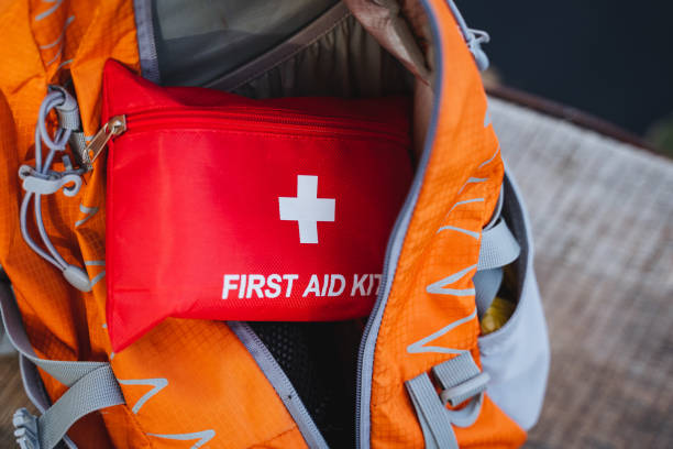 istock A person is carrying a wellequipped first aid kit in their backpack, which suggests they are prepared for any emergencies or injuries that may occur during their activities 2201910518
