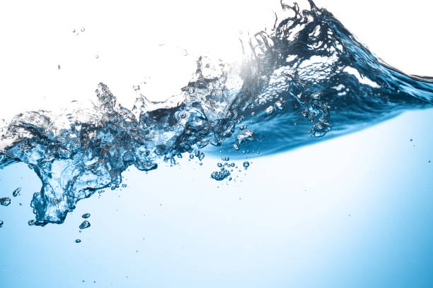istock Water Splashing. Water Wave. Air Bubbles Float Up in Water. Blue Water Textured on White Background. 2201926903