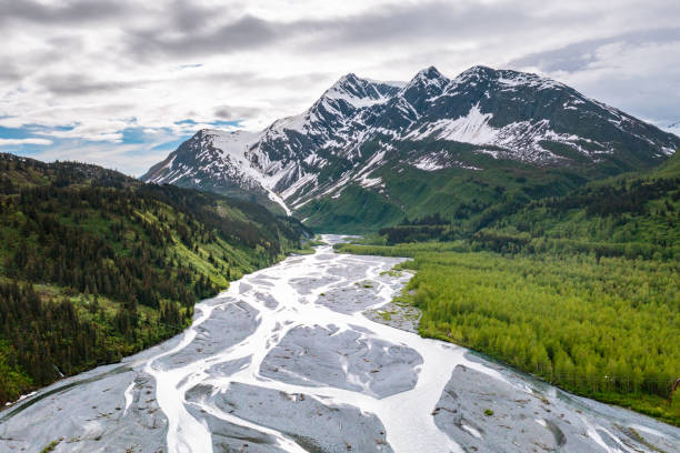 istock Aerial view of Worthington Valley Alaska 2201930889