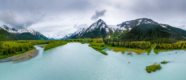 Kenai Fjords National Park Aerial view panorama