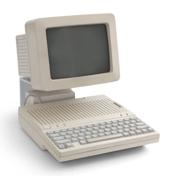 istock Vintage Retro Computer with Monochrome Monitor 2201932427