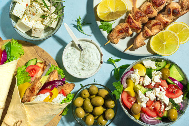 istock Greek food assortment. Mediterranean healthy diet. 2201933863