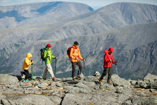 istock Family trekking in Mountain 2201944420