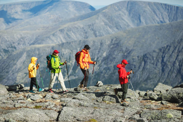 istock Family trekking in Mountain 2201945486